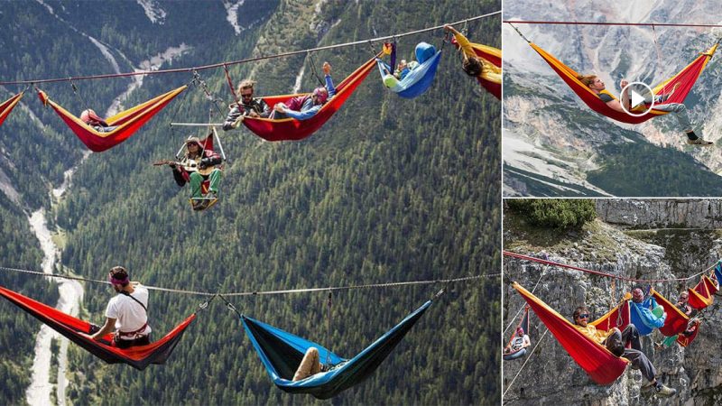 Sleeping in Hammocks Hanging Hundreds of Feet above the Ground.