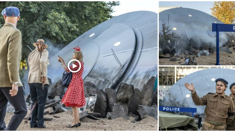 In amazement, the crowd went to Goodwood Revival 2023 to photograph the UFO crash