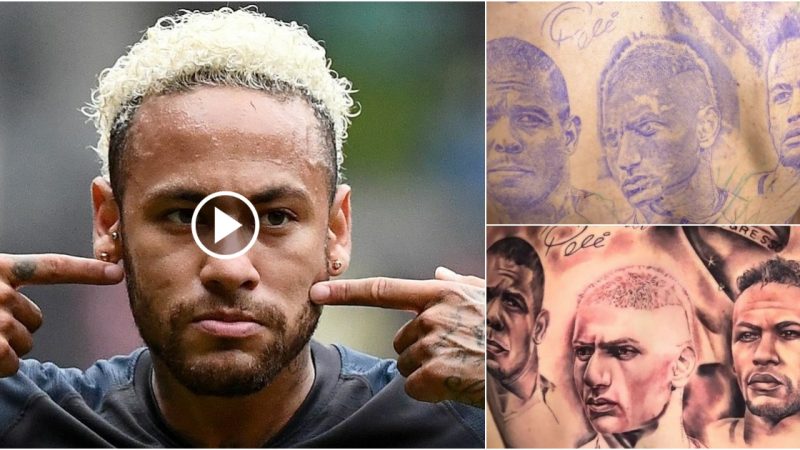 Why did Neymar pay for his teammates to remove his face from his back tattoo?