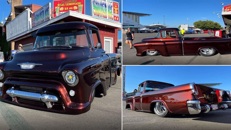 COE-Converted 1955 Chevy Cameo Truck Demanded a Custom Chassis and 409 Muscle