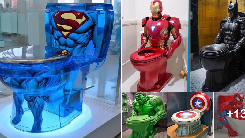 Superhero-Inspired Toilet Seats by @fasmarvelbrasil [IG