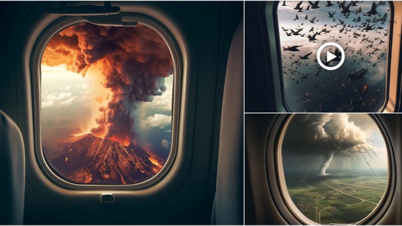 What do we see through the plane’s glass?