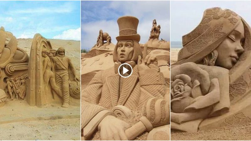 From play to art: Turning sand into amazing work.