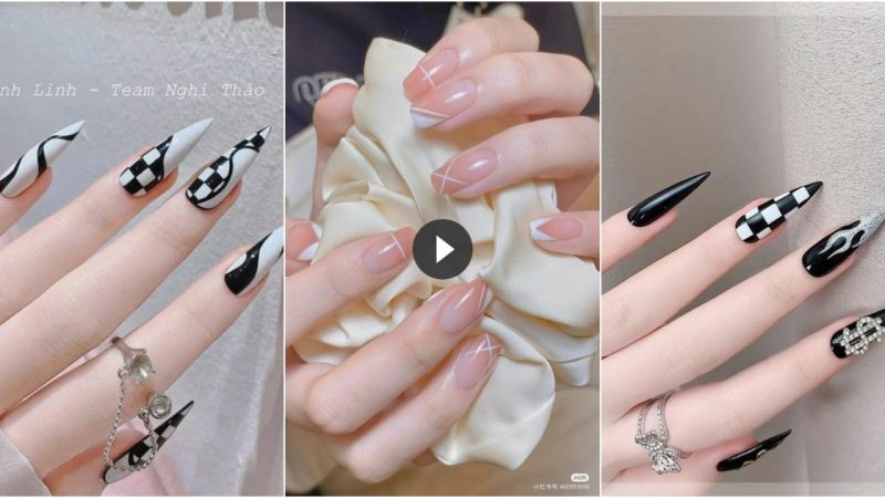 Geometric Nail Art Ideas For Strong Personality Girls.