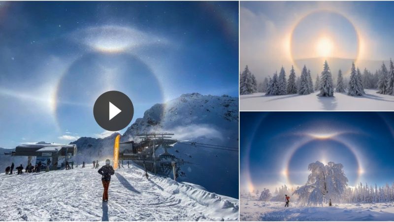 An Experienced Storm Chaser Captures Incredible Images of Atmospheric Optics on an Icy Mountain Top.