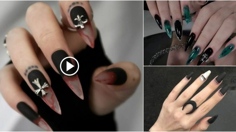 Mysterious black nails for introverts and mysteries make you more attractive than ever.