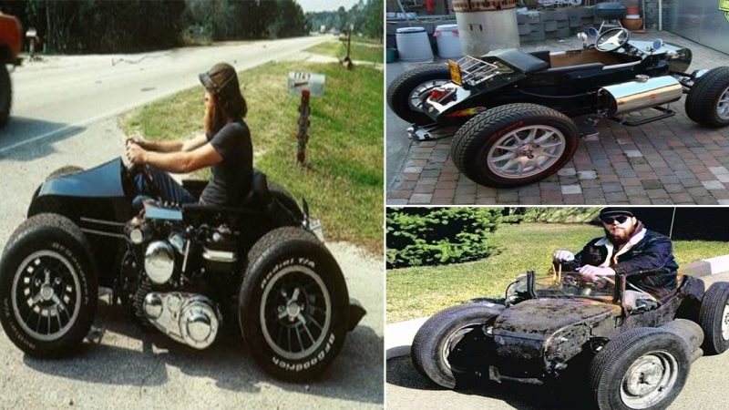 An 80-year-old Harley Sidecar and a Flathead Engine Made into a Quad