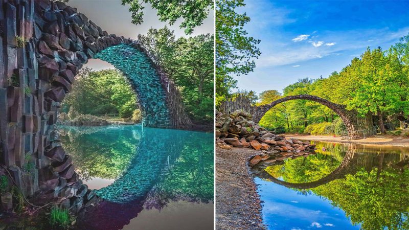 Located near the German-Polish border, Rakotzbrucke is one of Europe’s most breathtaking bridges