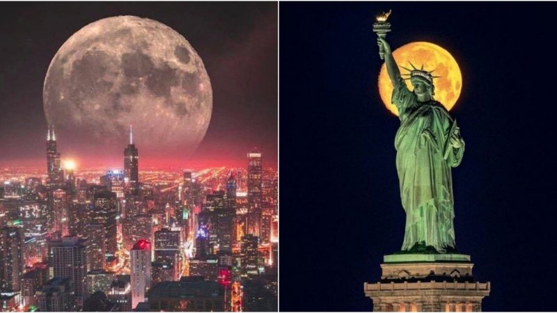 “Enchanting Moonlit Night: Captivating New York City”