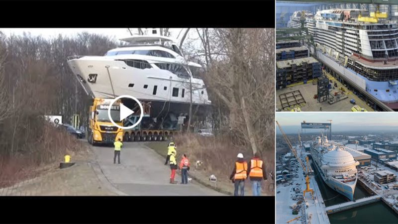 From Factory to Water: The Spectacular Journey of Giant Ships