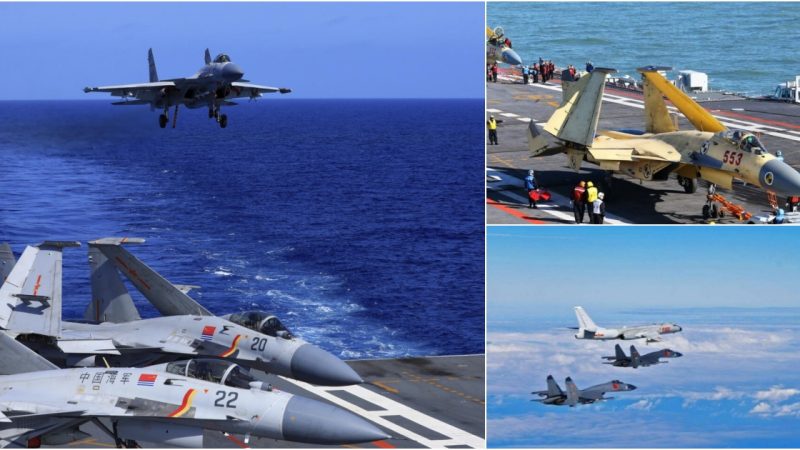 Chinese PLA Navy J-15 Fighter Conducts Live Fire Exercise