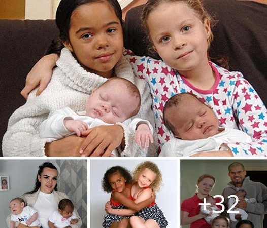 Rare Black-and-White Twins Bring Double Blessing to Parents Again after 7 Years