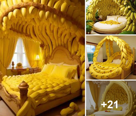 Banana Elegance: Beds That Infuse Whimsy and Comfort with a Tropical Twist