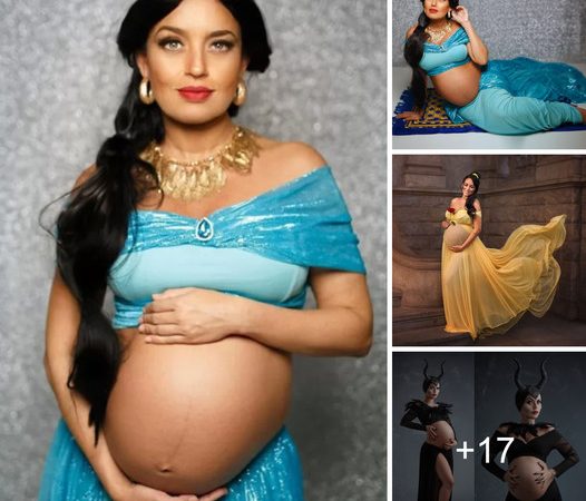 Maternity Photographer’s Enchanting Transformations: Expectant Moms Become Disney Princesses with a Touch of Fairy Godmother Magic