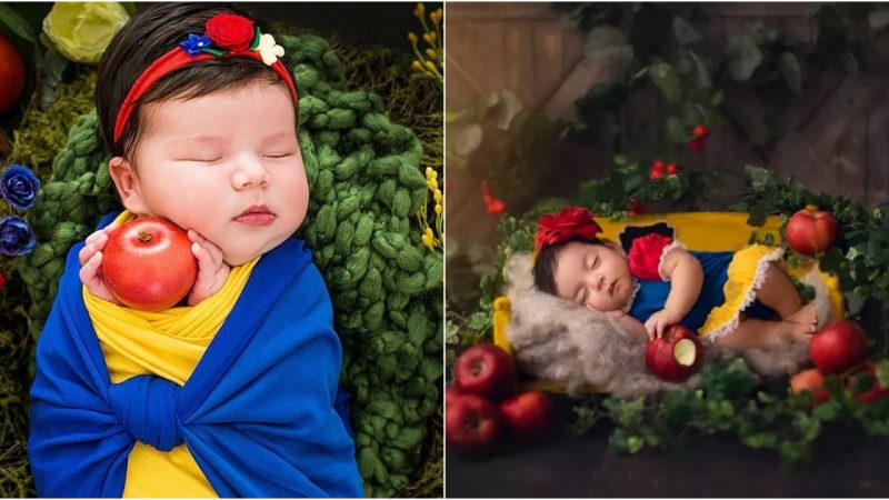 Innocent children dressed up as Snow White