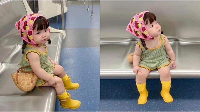 Charming Train Journey: Adorable Baby Captures Hearts Worldwide