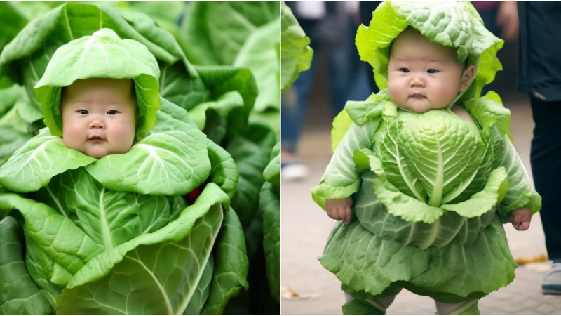 In the Enchanting Realm of Vegetables: Celebrating the Charms of Baby Cabbages