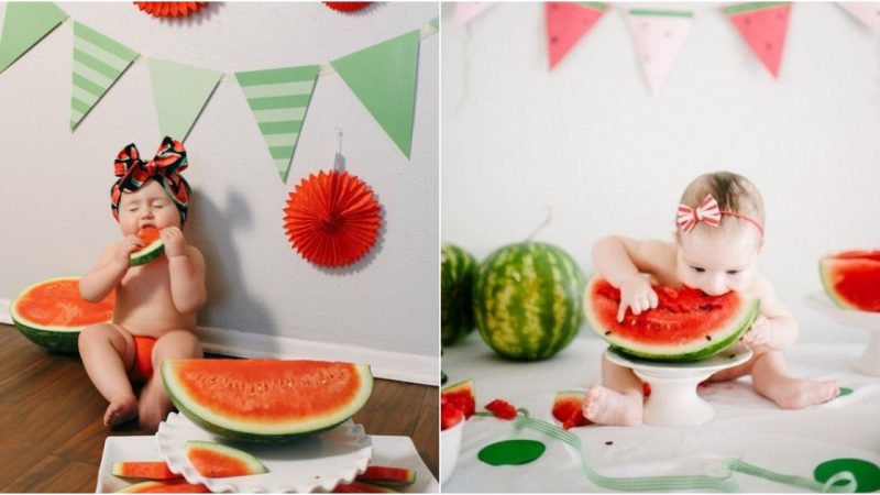 Savoring Summer’s Sweetest Symphony: The Enchanting Fusion of Adorable Babies and Watermelons in Pictures