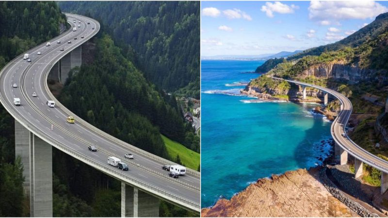 Scenic View of Tauern Autobahn in Salzburg State, Austria