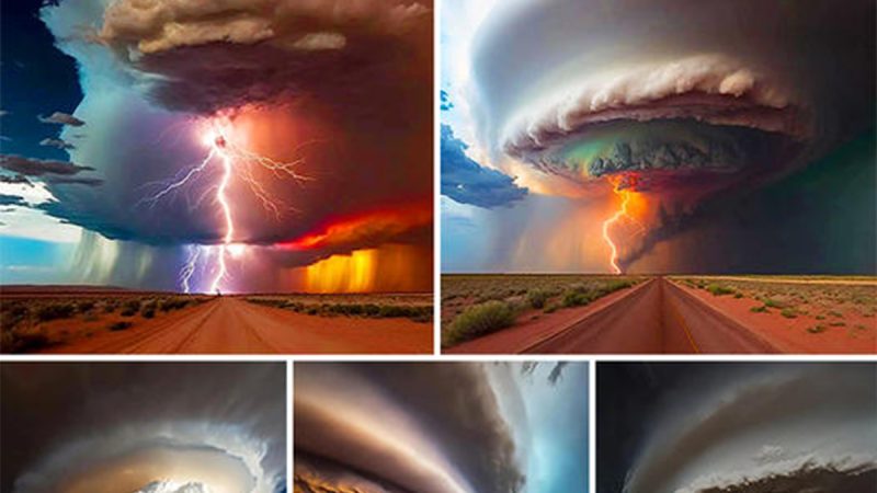 A Breathtaking Sight: A Thousand-Year Storm Crossing a Cloud-Covered Desert